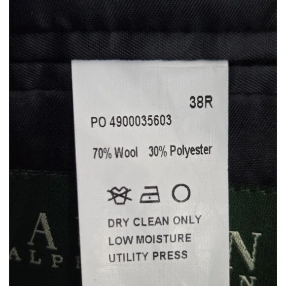 Lauren Ralph Lauren Sport Coat Blazer 38R Blue Wool Blend Gold Button Classic - Picture 8 of 8